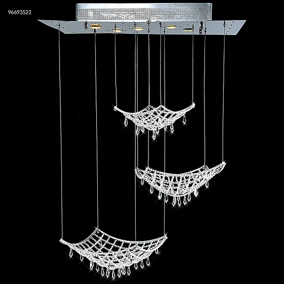 James R. Moder Net Collection Crystal Chandelier in Silver 96693S22