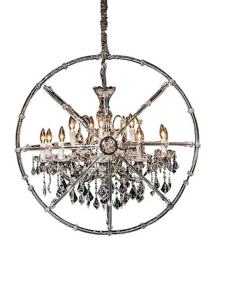 Aico Lighting Pena 15 Light Chandelier in Clear and Chrome LT-CH921-15CLR