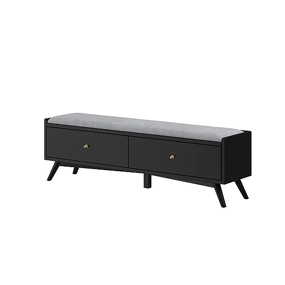 Alpine Furniture Flynn Bench in Black 966BLK-12