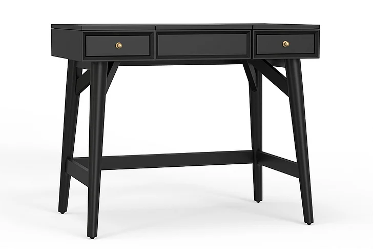 Alpine Furniture Flynn Bedroom Vanity in Black 966BLK-19