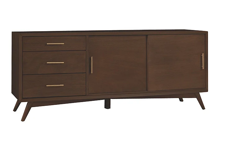 Alpine Furniture Flynn Large TV Console in Walnut 966WAL-10