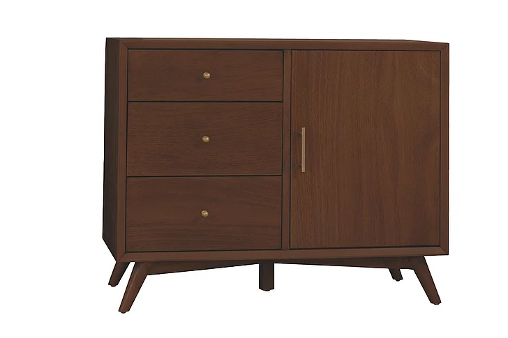 Alpine Furniture Flynn Accent Cabinet in Walnut 966WAL-14