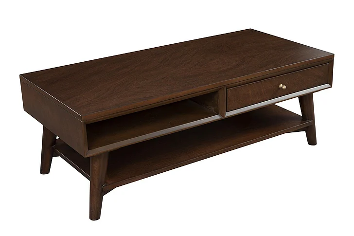 Alpine Furniture Flynn Coffee Table in Walnut 966WAL-61