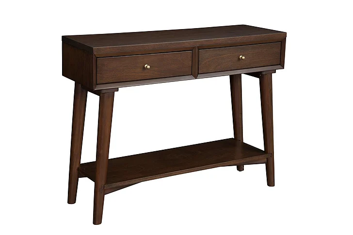 Alpine Furniture Flynn Console Table in Walnut 966WAL-63