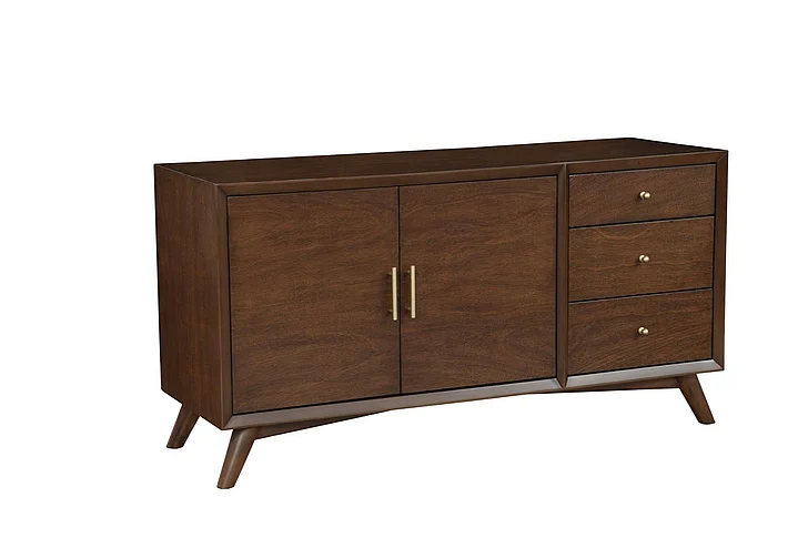 Alpine Furniture Flynn Sideboard in Walnut 966WAL-64