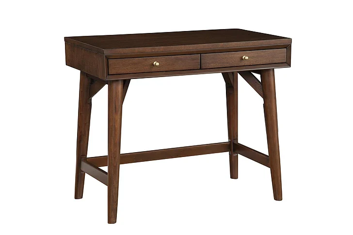 Alpine Furniture Flynn Mini Desk in Walnut 966WAL-65