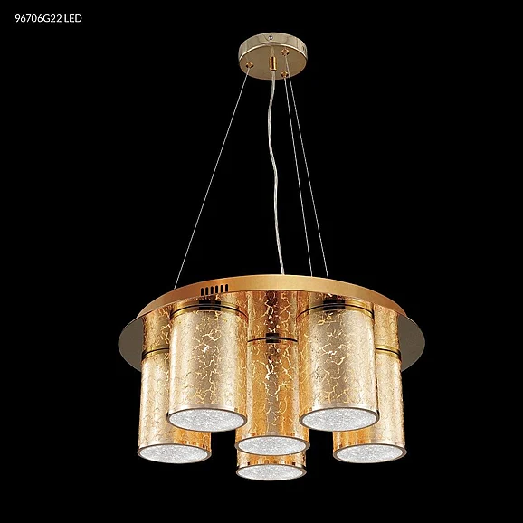 James R. Moder Gold Leaf Collection Chandelier in Gold 96706G22LED
