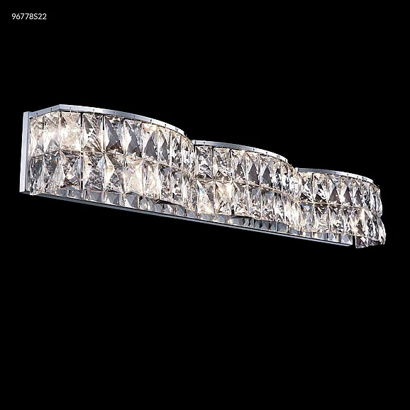 James R. Moder Vanity Light Collection Crystal Chandelier in Silver 96778S22