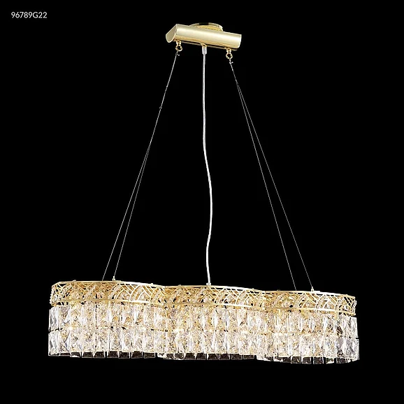 James R. Moder Bar Light Collection Crystal Chandelier in Gold 96789G22