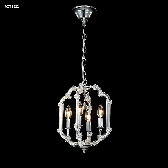 James R. Moder Lantern Collection Crystal Chandelier in Silver 96792S22