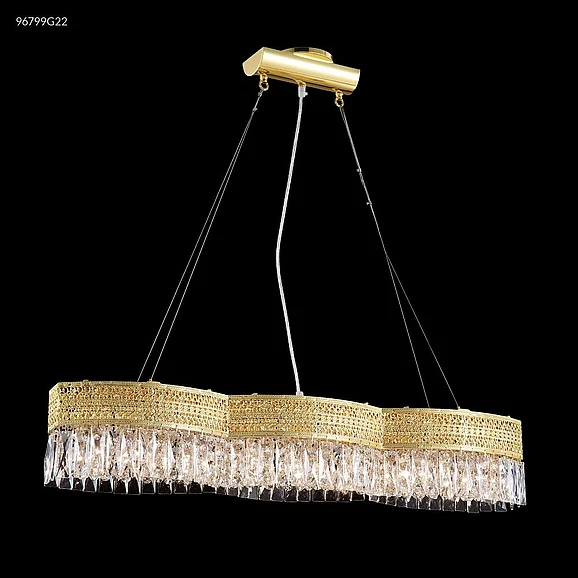 James R. Moder Bar Light Collection Crystal Chandelier in Silver 96799S22