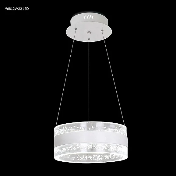 James R. Moder Contemporary Collection Acrylic Chandelier in White 96812W22LED
