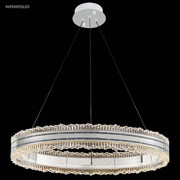 James R. Moder Pearl Collection Acrylic Chandelier in Silver/Pearl 96924SP22LED