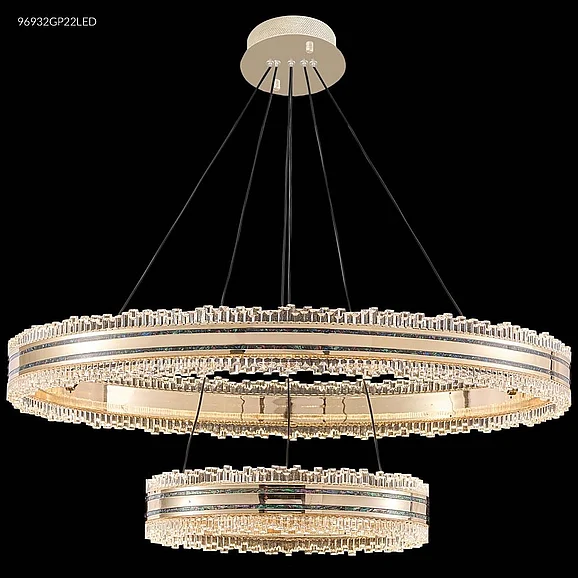 James R. Moder Pearl Collection Acrylic Chandelier in Rose Gold/Pearl 96932GP22LED