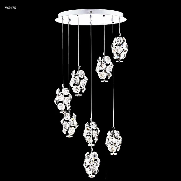 James R. Moder Continental Fashion Collection Crystal Chandelier in Silver 96947S22