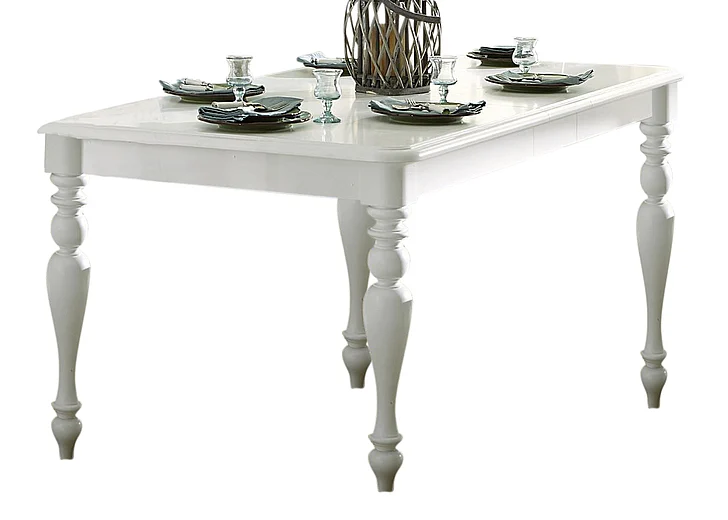Liberty Furniture Summer House Rectangular Leg Table in Oyster White 607-T4078