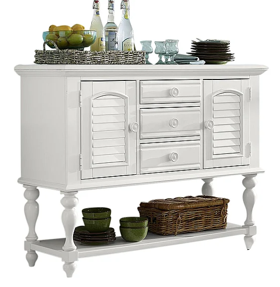 Liberty Furniture Summer House Server in Oyster White 607-SR5239