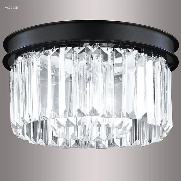 James R. Moder Contemporary Europa Collection Flush Mount in Satin Black 96994SB22