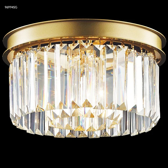 James R. Moder Contemporary Europa Collection Flush Mount in Satin Gold 96994SG22