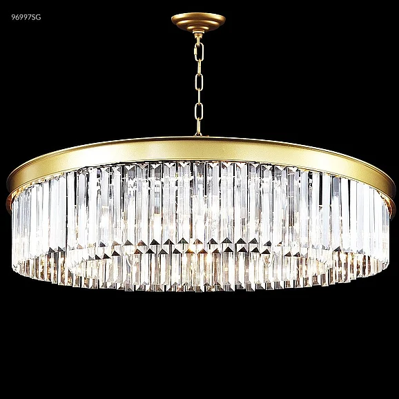 James R. Moder Contemporary Europa Collection Crystal Chandelier in Satin Gold 96997SG22