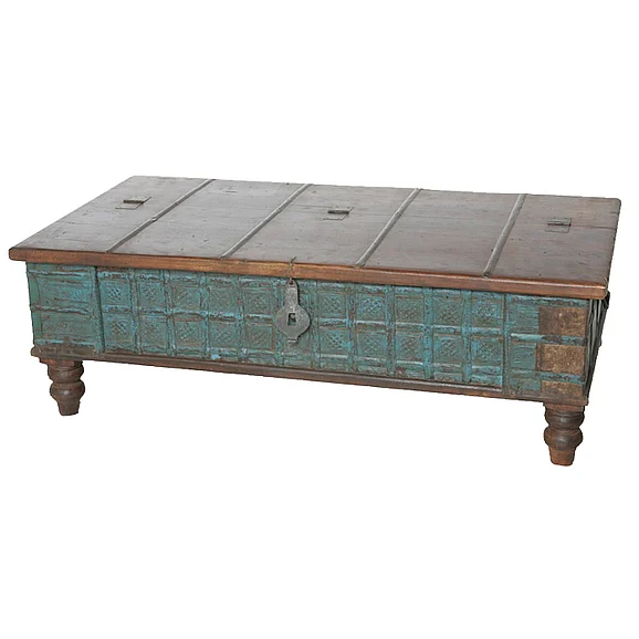 Moti Furniture Timeless Pitara Box Cocktail Table in Wood