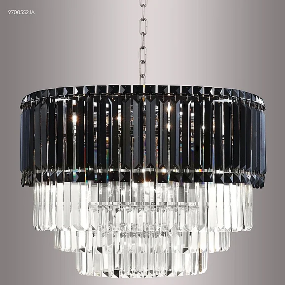 James R. Moder Contemporary Europa Collection Crystal Chandelier in Silver 97005S2JA