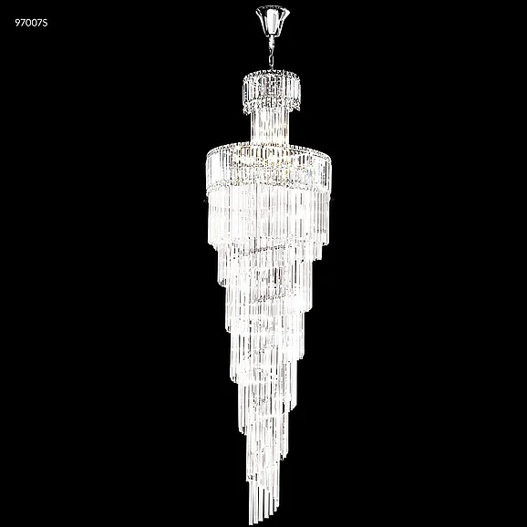 James R. Moder Contemporary Europa Collection Large Entry Crystal Chandelier in Silver 97007S22