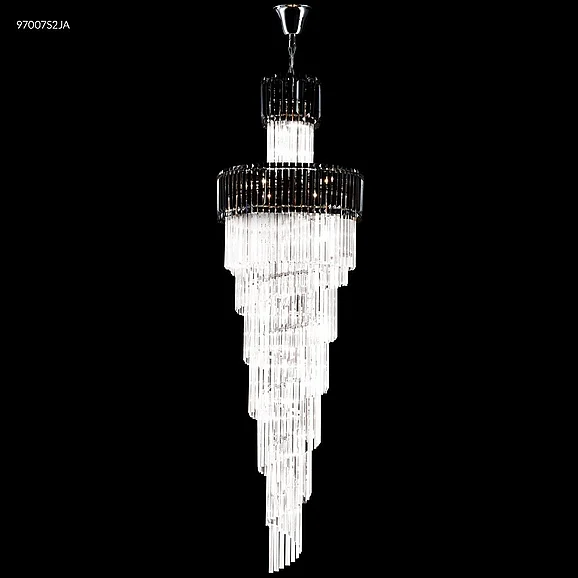 James R. Moder Contemporary Europa Collection Large Entry Crystal Chandelier in Silver 97007S2JA