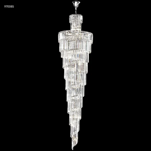 James R. Moder Contemporary Europa Collection Large Entry Crystal Chandelier in Silver 97008S22