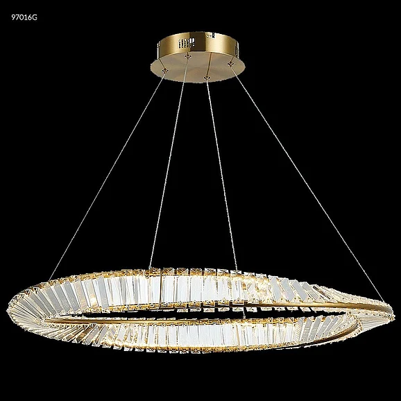 James R. Moder Contemporary Collection Crystal Chandelier in Gold 97016G22