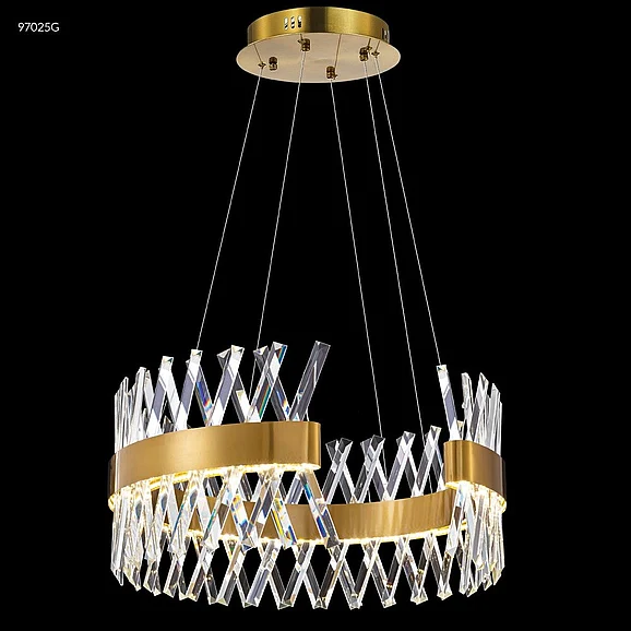 James R. Moder Contemporary Collection Crystal Chandelier in Gold 97025G22