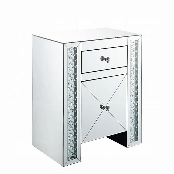 ACME Nysa Accent Table in Faux Crystals 97026