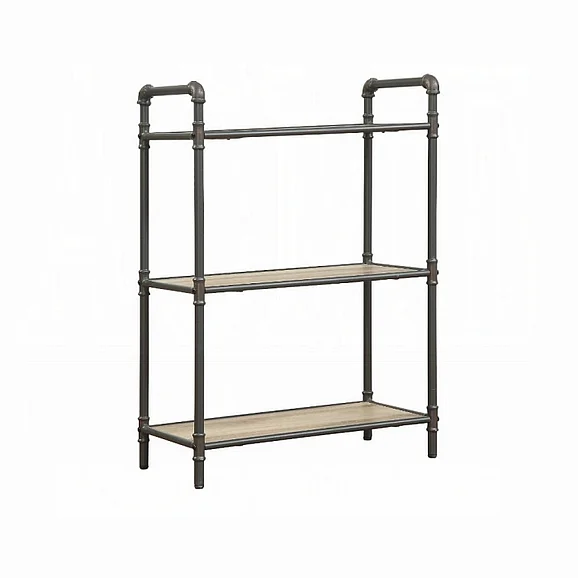 ACME Itzel Bookshelf in Antique Oak and Sandy Gray 97162