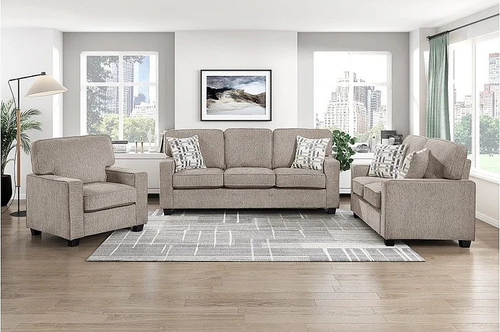 Homelegance Frances 2pc Living Room Set in Taupe