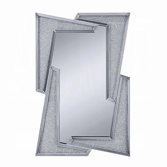 ACME Noralie Accent Mirror in Mirrored and Faux Diamonds 97571