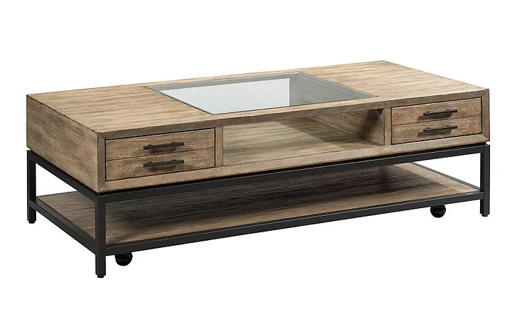 Hammary Hamilton Jefferson Rectangular Coffee Table in Light Stain 976-910