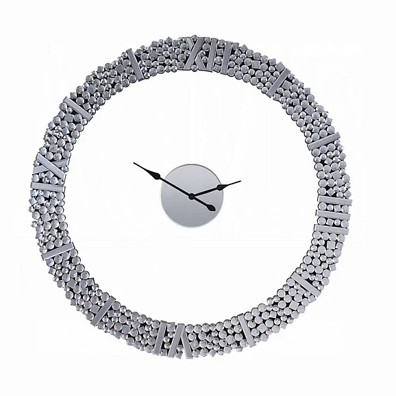 ACME Kachina Wall Clock in Mirrored and Faux Gems 97611