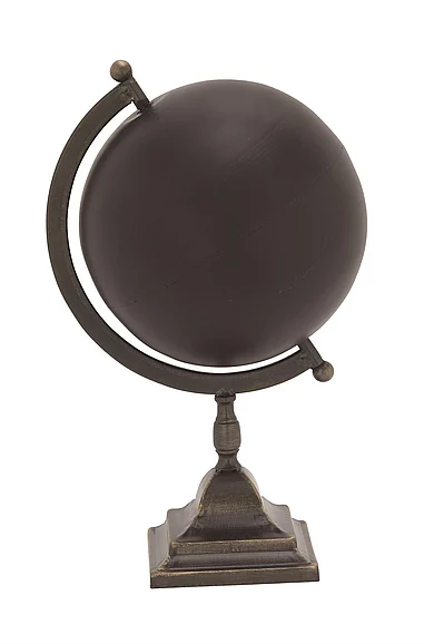 UMA Black Metal Educational Globe, 11" x 10" x 18" | 97777