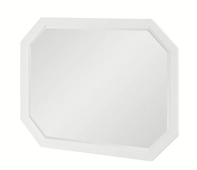 Legacy Chelsea Bureau Mirror in White with Gold Accents 9781-0200