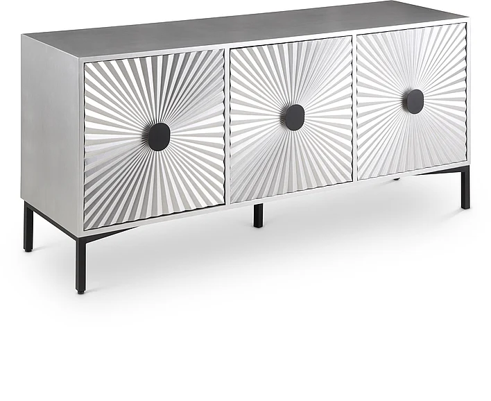Meridian Glitz Sideboard/Buffet in Antique Silver 323