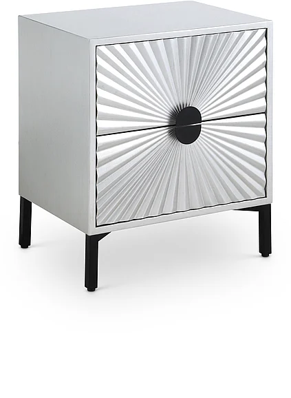 Meridian Glitz Side Table in Antique Silver 823