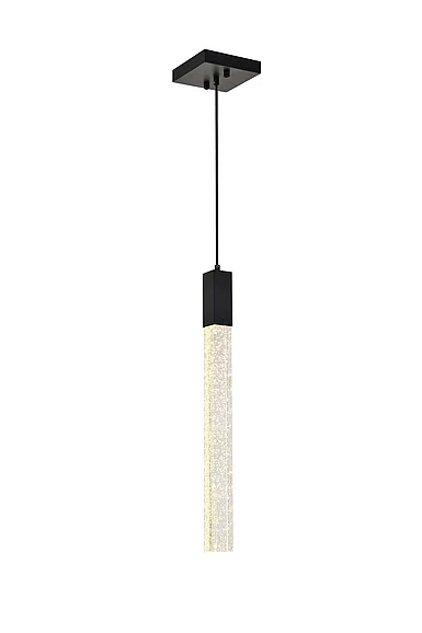 Elegant Weston 1 Light Pendant in Black 2066D5BK
