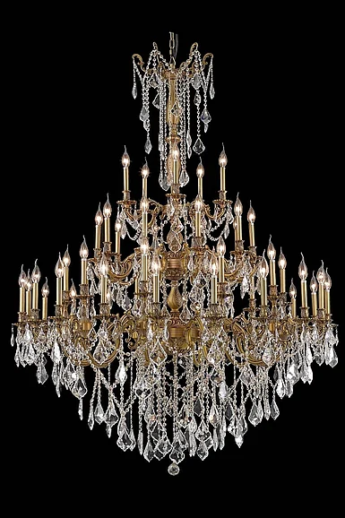 Elegant Rosalia 45 Light French Gold Chandelier Clear Royal Cut Crystal 9245G54FG/RC