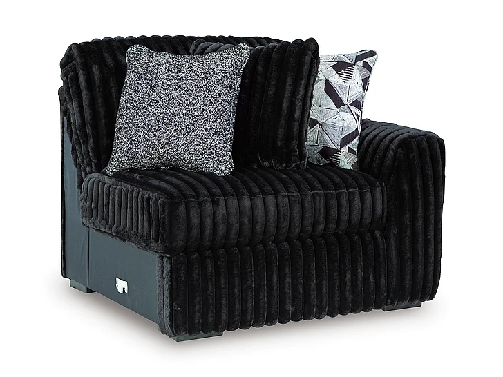 Midnight-Madness RAF Corner Chair in Onyx 9810365
