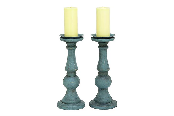 UMA PU CANDLE HOLDER S/2 6"W, 15"H | 98129 CLOSEOUT