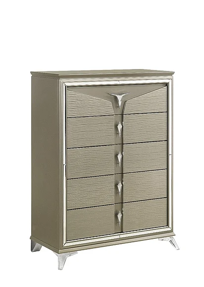 Galaxy Home Samantha Chest in Silver 601955550352