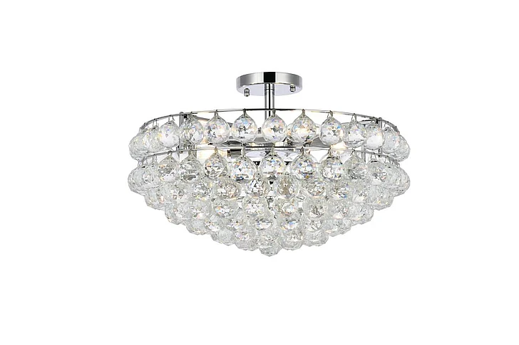 Elegant Savannah 20 In. Flush Mount in Chrome 1107F20C CLOSEOUT