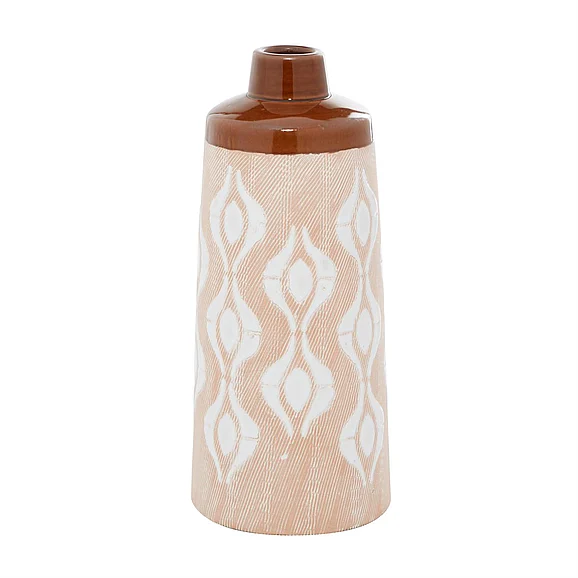 UMA Pink Porcelain Ceramic Vase, 5" x 5" x 12" | 98352 CLOSEOUT