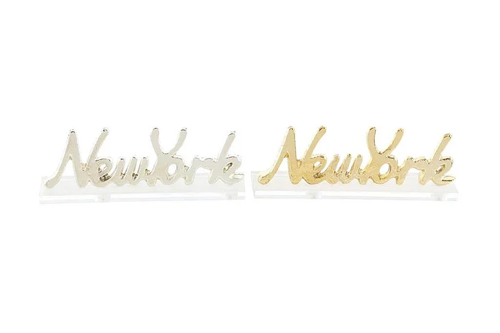 UMA Multi Colored Aluminum Metal Decorative Sign, 2 Assorted 9"W, 3"H | 98420