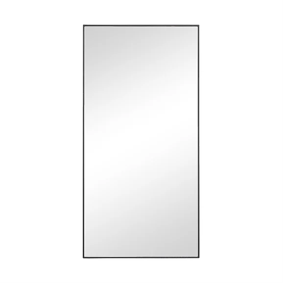 UMA Black Wooden Room Wall Mirror with Thin Frame, 18" x 1" x 36" | 98551